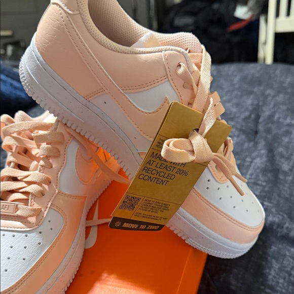 Nike Women's Coral and White Sneakers - Picture 4 of 9